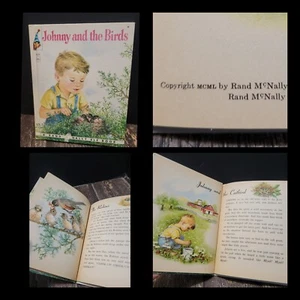 Vintage Childrens Book 1950  Johnny And The Birds Rand McNally Elf Book - Picture 1 of 11