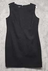 Talbots Dress Womens Size 16 Black Wool Blend Lined Career Casual Shift LBD - Picture 1 of 13
