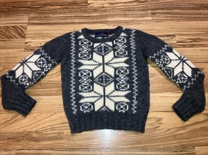 Girls Wool Snow Flake Sweater Size 8 100% Wool - Picture 1 of 7