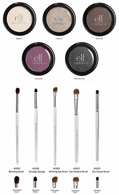 e.l.f. Single Color Eye Shadow PICK YOUR COLOR w/set of 5 Eye Brushes - Image 1 of 4