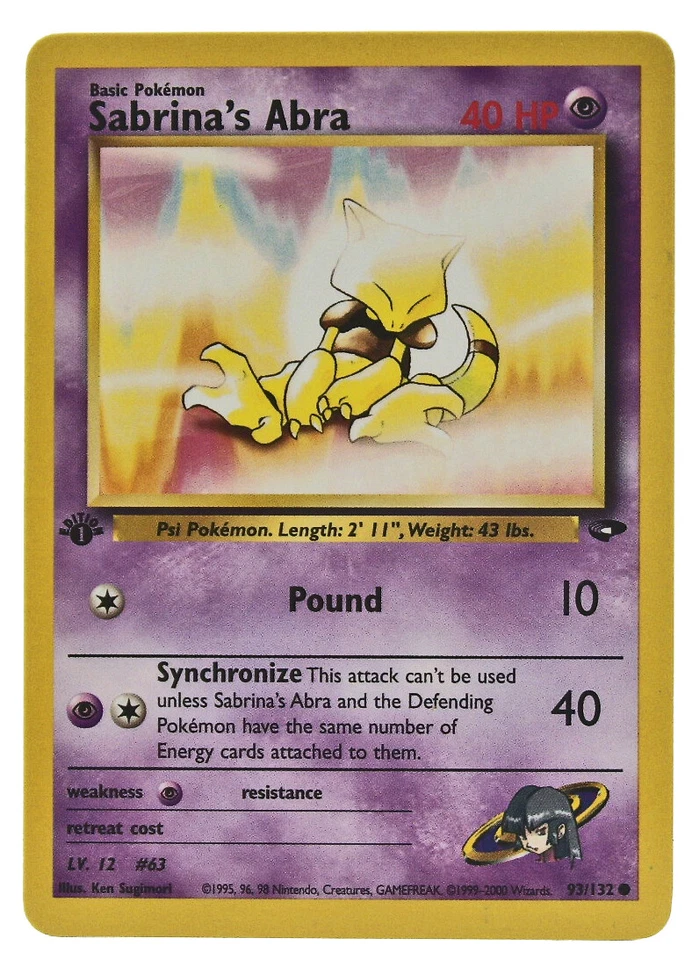 Sabrina's Abra 93/132 Gym Challenge Regular