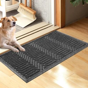 Door Mat Indoor Entrance Sturdy Front Outdoor Absorbent Muddy Dirt Resist - Picture 1 of 8