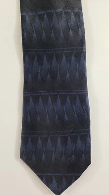 Corbata Puritan para hombre con estampado negro y azul Foto 1 de 4