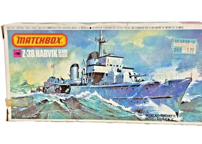 Matchbox 1/700 Z-38 Narvik Class WWII German Destroyer Model Kit PK-62 Boxed - Image 1 of 4