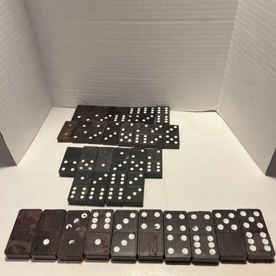 Lote de 35 piezas de repuesto de dominó de madera de colección para manualidades Foto 1 de 4