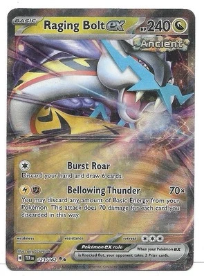 Raging Bolt ex 123/162 Sv05: Temporal Forces Holo Double Rare Pokemon TCG - NM - Image 1 of 2