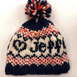 Heart Jefferson New Hampshire Thick Knit Winter Pom Hat - Picture 1 of 6
