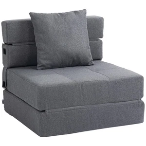HOMCOM Divano Letto Futon Pieghevole 2 in 1 Convertibile con Cuscino Lavabile - Foto 1 di 24