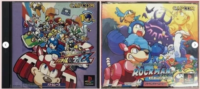 Megaman Super Adventure Rockman, Battle & Chase 2Games PS1 PlayStation1 - Image 1 of 4