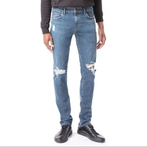 J BRAND NWT Mick Destroyed Medium Wash Skinny Jeans Mens Size 36 $268 - Picture 1 of 9