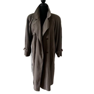 London Fog винтажный женщин классический Тренч оливковый зеленый размер 10 миниатюрный  - Изображение 1 из 4