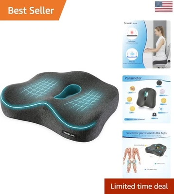 Portable Ergonomic Seat Cushion for Posture Support - Ideal for Office & Travel - Image 1 of 4