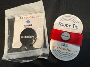 Exxon Mobil Gard CORD ORGANIZER & a Phone POPGRIP Popsockets  -Advertising Items - Photo 1 sur 2