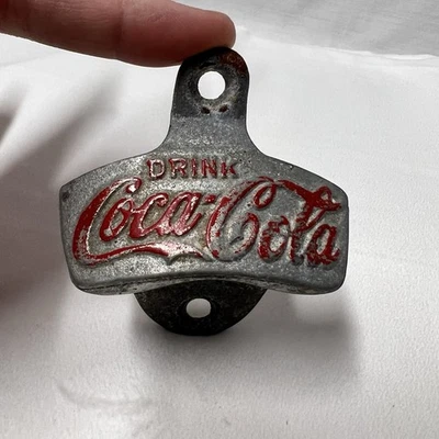 Vintage Coca Cola Wall Mounted Cast Bottle Opener Starr  USA Rusted Worn - Image 1 of 4
