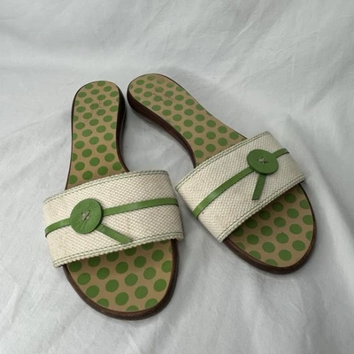 Kate Spade Zapatos Mujer Talla 8 B Verde Lunares Mules Hecho en Italia Sandalias Deslizantes Foto 1 de 4