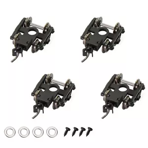 4pcs N Scale 1:160 Roller Bearing Truck Coupler 33" Metal DC Wheels Screw Washer - Picture 1 of 6