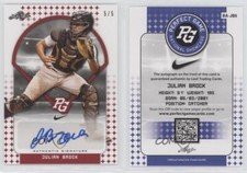 2018 Leaf Perfect Game National Showcase Auto Red /5 Julian Brock #BA-JB6 Auto