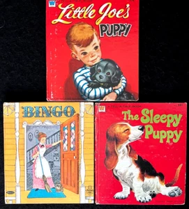 LITTLE JOE'S PUPPY, BINGO, SLEEPY PUPPY ~ vintage childrens Tell-A-Tale Book set - Bild 1 von 13