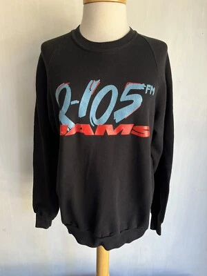 Q-105 FM JAMS Official Unisex Vintage 80s Tampa Radio Station Sweatshirt Sz M/L - Image 1 of 4