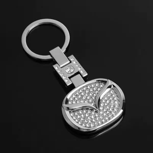 Bling Rhinestone Keychain Car Logo Key Chain Key Ring Accessories for Mazda - Picture 1 of 1