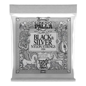 ERNIE BALL EB2406 Ernesto Palla Black & Silver ❘ corde chitarra classica ❘ Medium - Foto 1 di 1