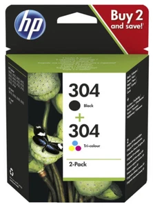 HP 2x ORIGINAL 304 TINTE PATRONEN DESKJET 2620 2630 2633 3700 3720 3730 3732 Set - Bild 1 von 9