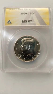 2020-D United States Uncirculated Kennedy Half Dollar, ANACS MS 67 - Image 1 of 2