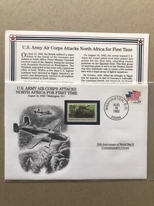 US WWII Special Cover (028) US Army Attacks German in Africa Theatre +Card - Picture 1 of 1