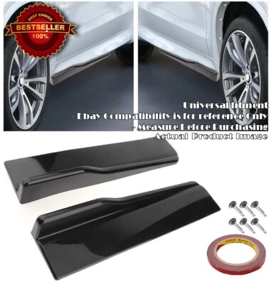 17.5" Black Side Skirt Splitter Winglet Wing Rocker Diffuser For Toyota Scion - Image 1 of 2