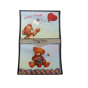 Vintage American Greetings Dankeskarten Teddybär 16 Karten und Umschläge Neu - Bild 1 von 3