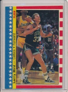 Set adesivi Fleer 1987-88-Break # 4 Larry Bird BOSTON CELTICS - Foto 1 di 2