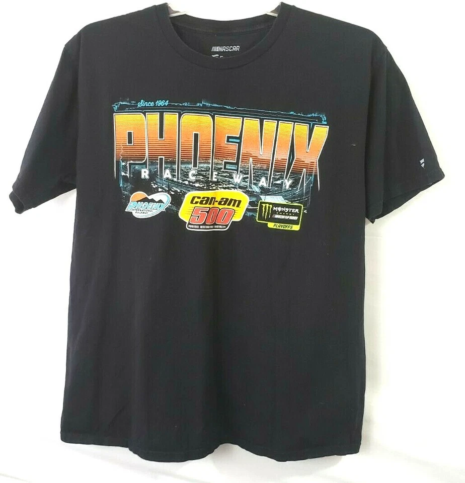Camiseta Nascar Unisex Manga Corta Negra Gráfica Phoenix Can-AM 500 2017 Talla XL Foto 1 de 4