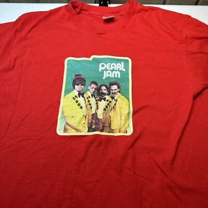 Pearl Jam Shirt L 1995 Spin Ten Club RED VS VHC 90’s NOS LARGE VTG Single Stitch - Picture 1 of 8