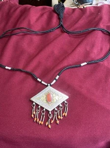 Rare Tekke Turkman Islamic Pendant, well preserved, Silver and Gilded Gold - Picture 1 of 15