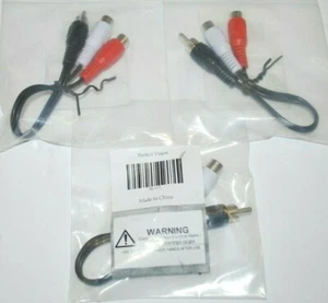 3 RCA AUDIO Y Kabel SPALTERKABEL EIN STECKER AUF ZWEI BUCHSEN STECKER RCA-Y 6" - Bild 1 von 3