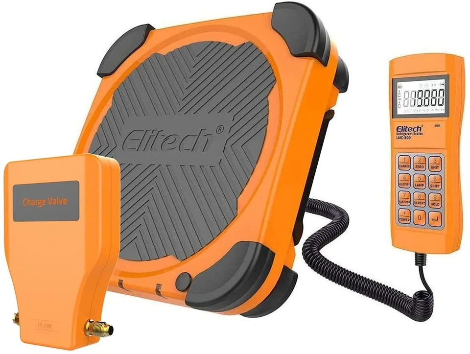 Báscula electrónica de refrigerante Elitech LMC-300 220 LB/100 KG HVAC con estuche - Imagen 1 de 4