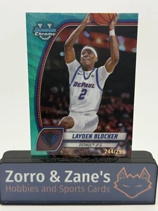 Layden Blocker 2024-25 Bowman Chrome University Aqua Wave 244/299 Refractors #95 - Picture 1 of 2