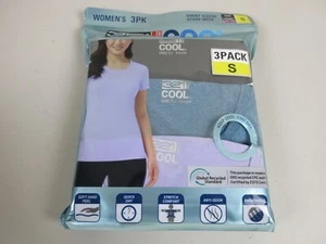 Paquete de 3 camisetas de manga corta 32 Degrees Cool para mujer talla S - negras/azules/lavas (nuevas con etiquetas) - Imagen 1 de 4