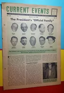 RARE VINTAGE 1954 MAR 22 CURRENT EVENTS NATIONAL SCHOOL NEWSPAPER - PUERTO RICO - Picture 1 of 2
