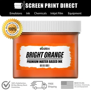 Ecotex® Fluorescent Bright Orange Water Based Ready to Use Discharge Ink- Pint - Picture 1 of 4