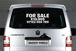 CUSTOM CAR VAN FOR SALE STICKERS SIGN DECALS VINYL TRUCK TRADE ADVERT WINDOW - Picture 1 of 7