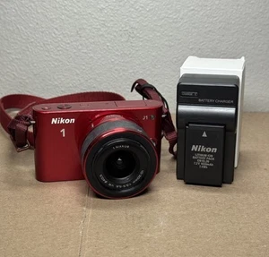 Nikon 1 J1 10.1MP Red Mirrorless Digital Camera (READ DESCRIPTION) - Picture 1 of 12