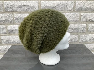 Beanie,Wollmütze,Häkelmütze,Mütze aus Wolle,chunky,Olivgrün - Bild 1 von 2
