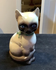 Figurina Vintage W. Goebel W. Germany Gatto Siamese Occhi Blu Con Fiocco 1958 �� - Foto 1 di 8