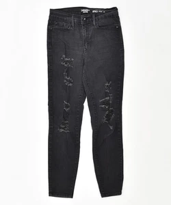 DENIZEN BY LEVI'S Womens Distressed Skinny Jeans W28 L26 Black Cotton OK01 - Picture 1 of 3