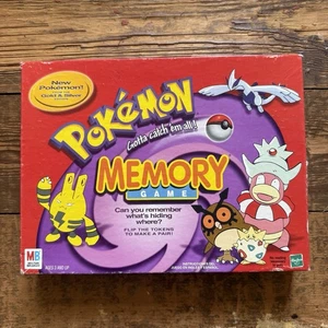 Vintage Pokemon Memory Game 2000 Y2K Gold & Silver Edition Complete 48 Tokens - Picture 1 of 4