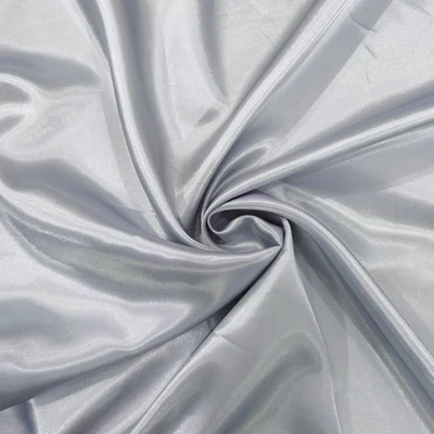 Venta al por mayor de telas de satén blancas negras lisas forro de material satinado Charmeuse  Foto 1 de 4