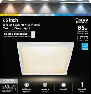 Feit Elektrische 7,5" LED Quadratische Deckenleuchte, Dimmbar, 5CCT, 4er Pack - Bild 1 von 8