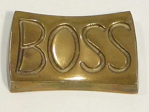 Vintage Solid Brass BOSS Paperweight - Picture 1 of 2