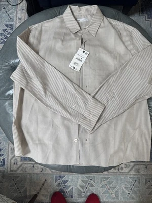 Vestido Camisa Zara Gris Rayas Talla XL Foto 1 de 3